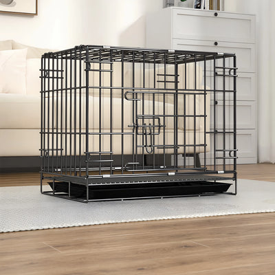 Cage pour Chien Métal Pliable Renforcée avec Plateau