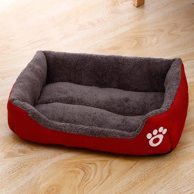 Panier Rectangulaire Noir Doux Antidérapant pour Chien
