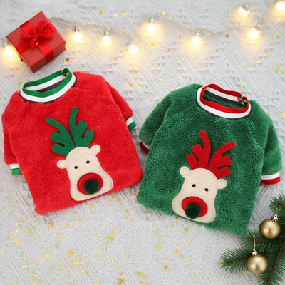 Pull de Noël Renne Chien Petit et Moyen Gabarit