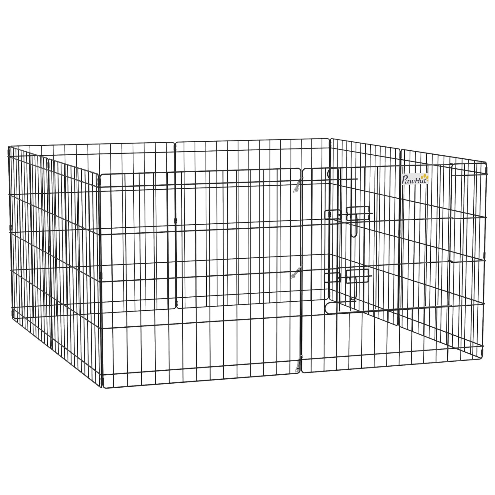 Parc Enclos Modulable Chien PawHut 8 Panneaux 61 cm