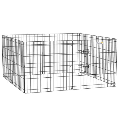 Parc Enclos Modulable Chien PawHut 8 Panneaux 61 cm