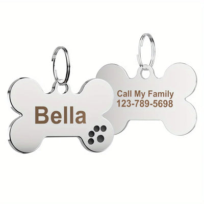 Médaille Gravée Motif Patte pour Chien