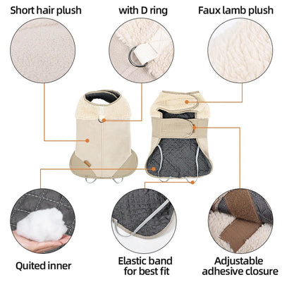 Manteau Sherpa Polaire Lévrier Whippet Coupe-Vent