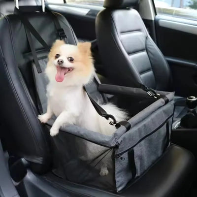 Siège de Voiture Rehausseur Pliable pour Petit Chien avec Sangle