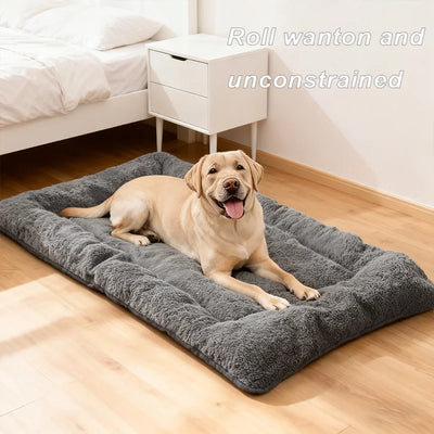 Matelas Épais 120x60 cm Gros Chien Gris Intérieur
