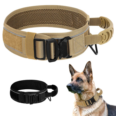 Collier Tactique Militaire Nylon Réfléchissant Gros Chien