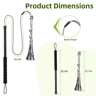 Flirt Pole pour Chien avec Perche et Corde en Coton