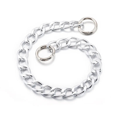 Collier Chaîne Gourmette Dorée Bouledogue Pitbull 25 à 76 cm