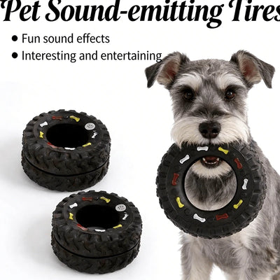 Jouet Indestructible Pneu Sonore à Mâcher Gros Chien