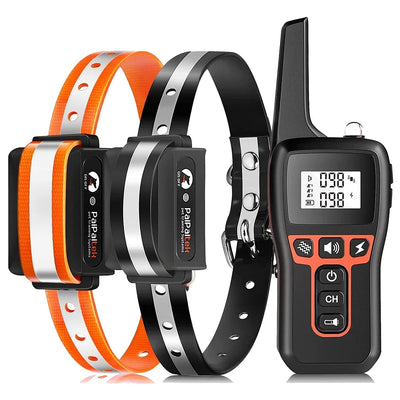 Collier Électrique de Dressage 2 Chiens Télécommande 1000 m