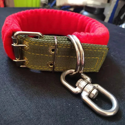 Collier Rembourré Anti-Torsion Anneau Pivotant Grand Chien