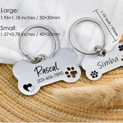 Médaille Gravée Double Face Inox pour Chien