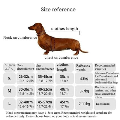 Manteau Imperméable Matelassé pour Teckel et Chien à Dos Long