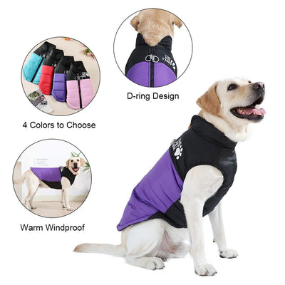 Doudoune Imperméable Zippée pour Grand Chien, 2XL à 6XL