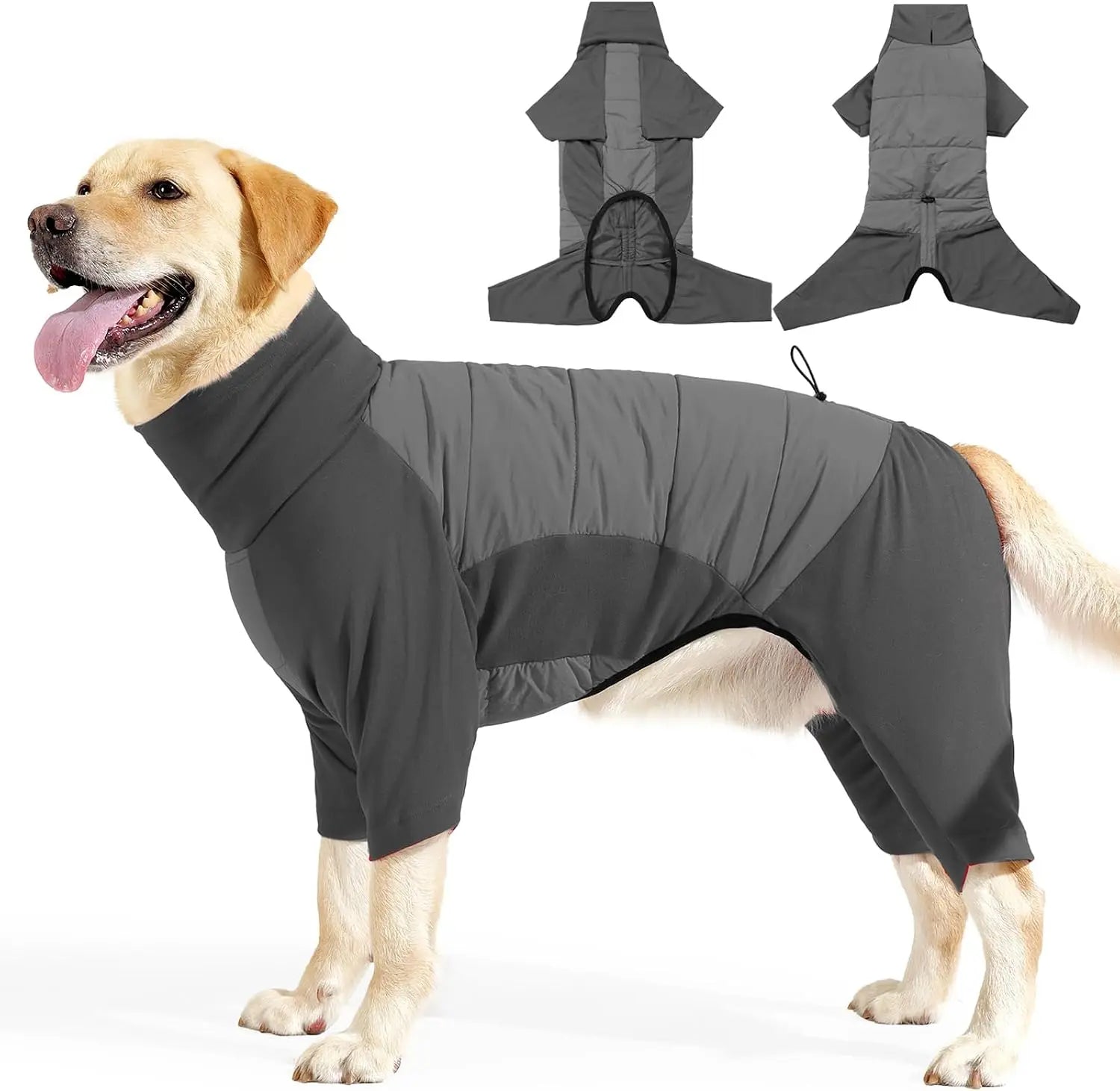 Manteau Intégral Coupe-Vent Chien Col Roulé