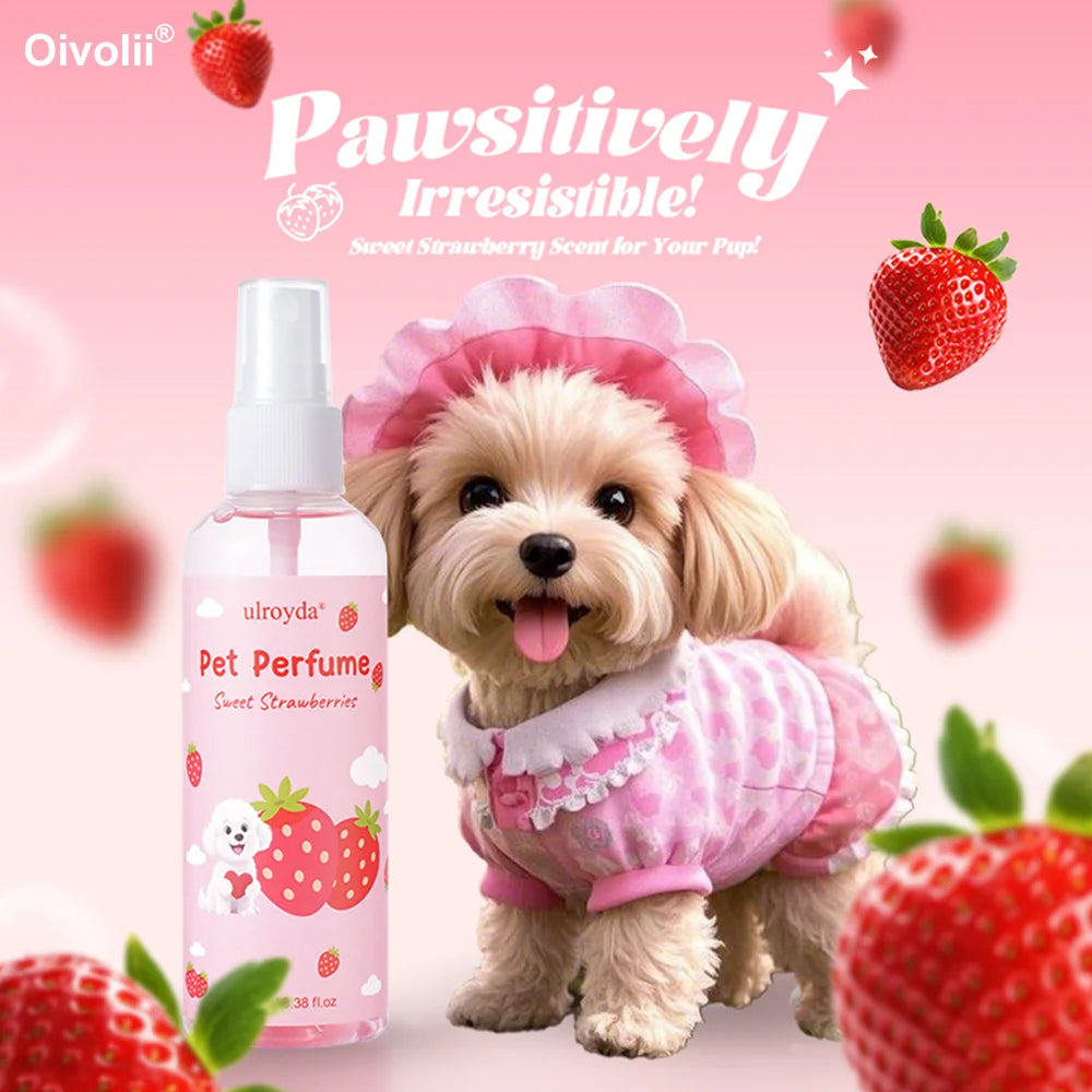 Parfum pour Chien Fraise Douce Longue Tenue 100 ml