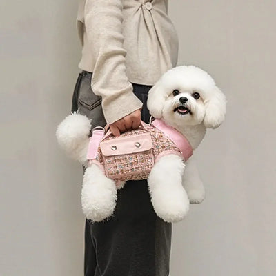 Harnais de Soutien Sacoche Tweed Petit Chien 6 kg