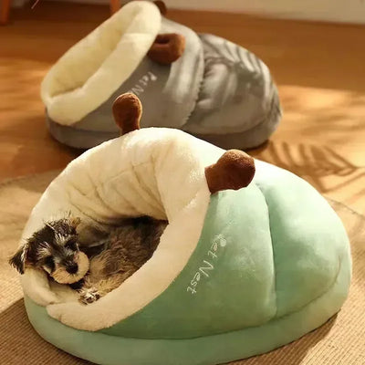 Panier Igloo Chausson à Bois de Renne pour Petit Chien