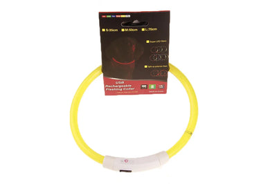 Collier Lumineux LED Rechargeable USB Tube 70 cm Chien