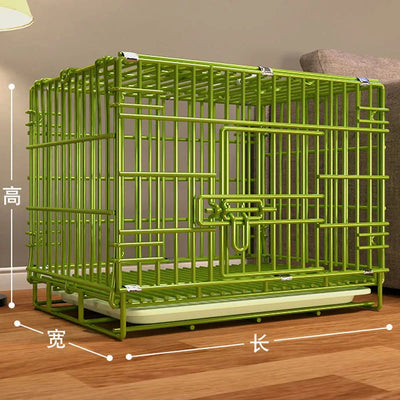 Cage pour Chien Pliable en Métal Verte Portable