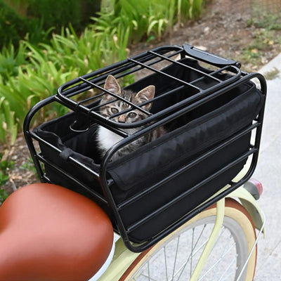 Porte-Chien de Vélo Arrière pour Porte-Bagages Petit Chien