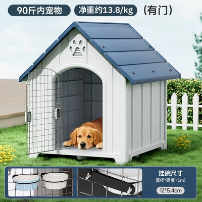 Niche pour Chien Extérieur Plastique Isolée Grande Taille Toutes Saisons