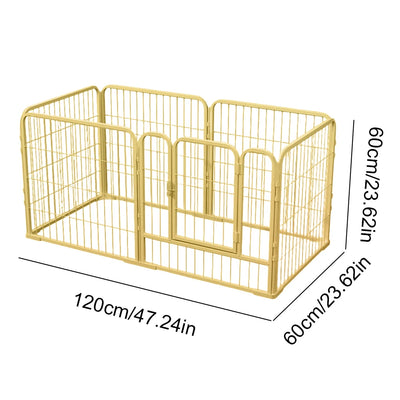 Parc pour Chien Métal 6 Panneaux Pliable 120x60x60 cm