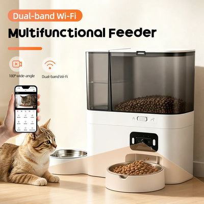 Distributeur de Croquettes 5 L et Abreuvoir 3 L avec Caméra