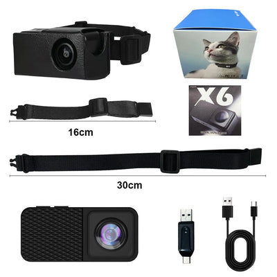 Caméra pour Chien Portable HD 1080P Sans WiFi