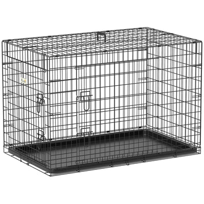 Cage de Transport Pliable PawHut 92 cm pour Chien