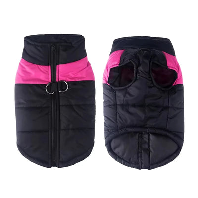 Doudoune Imperméable Chien Zippée Double Anneau en D