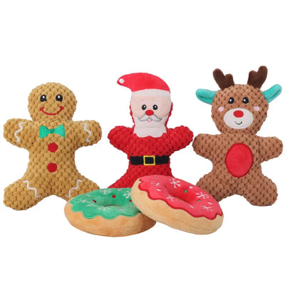 Jouet à Mâcher de Noël Chien Grinçant Texture Gaufrée