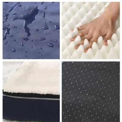 Matelas Mémoire de Forme pour Chien, Housse Lavable, 10 cm