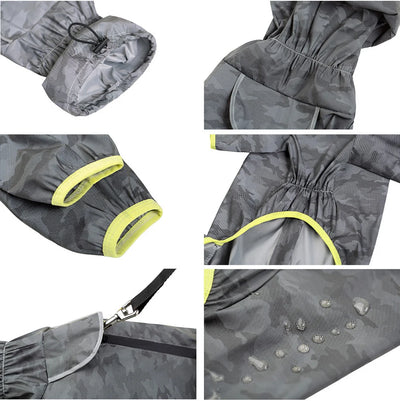 Manteau Imperméable Camouflage Réfléchissant Combinaison Gros Chien