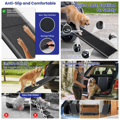 Rampe pour Chien Voiture Pliable Extra Longue 2 ou 3 Volets