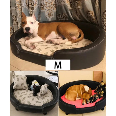 Canapé Ovale sur Pieds pour Chien Moyen 90x64 cm