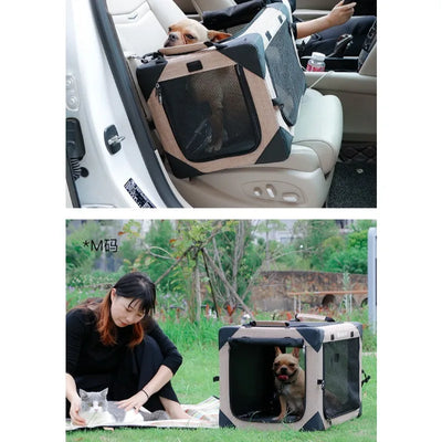 Caisse de Transport Chien Pliable Souple 51 à 96 cm