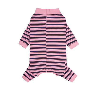 Pyjama pour Chien Rayé Combinaison Intégrale Grand Chien