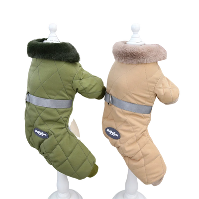 Combinaison Imperméable Hiver 4 Pattes Chien Capuche