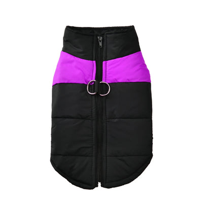 Manteau Hiver Chien Grande Taille Coupe-Vent Zippé