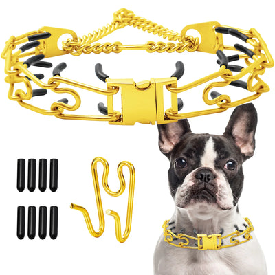 Collier Anti-Traction à Picots Acier Inoxydable Chien Tireur
