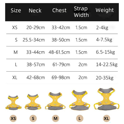 Ensemble Harnais et Laisse Assortis Anti-Traction Chien