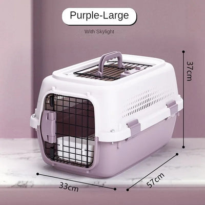 Cage de Transport Petit Chien et Chat Portable Ventilée