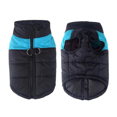 Doudoune Imperméable Chien Zippée Double Anneau en D