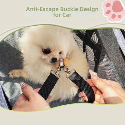 Poussette pour Chien Pliable 4 Roues Poignée Télescopique