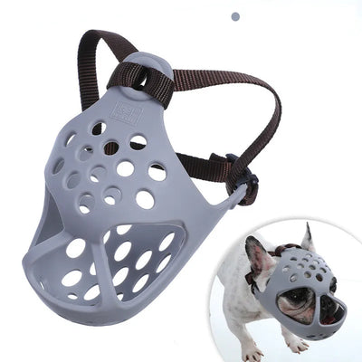 Muselière Chien Museau Court Silicone Bouledogue