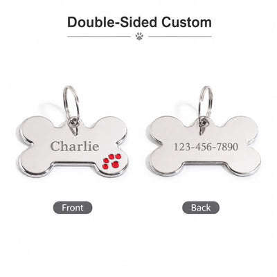 Médaille Gravée en Os à Griffes pour Chien