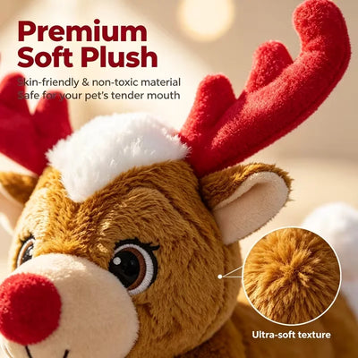 Peluche Renne de Noël Couineur pour Chien