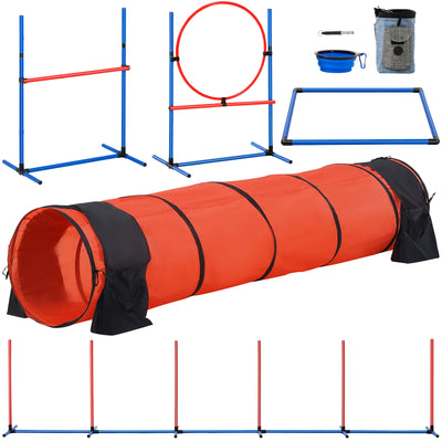 Kit d'Agility Chien SucceBuy 5 Pièces Obstacles Réglables