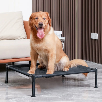 Lit Surélevé pour Chien Toile Respirante 4 Motifs 3 Tailles